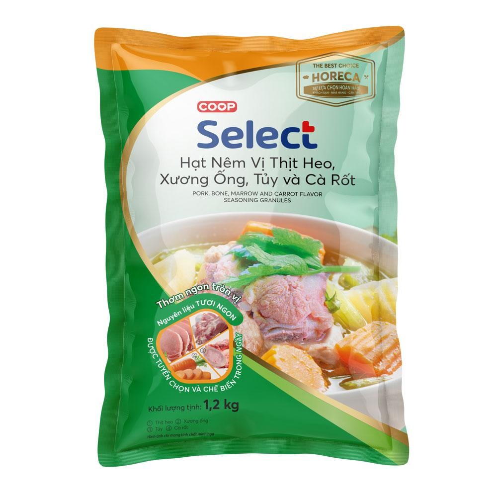 Hạt nêm thịt heo, xương ống và tủy 1.2kg