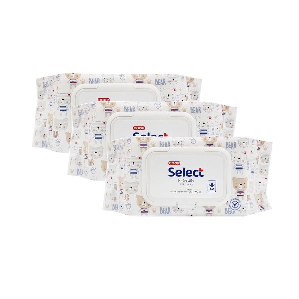 Combo 3 khăn ướt baby  DPT 100 miếng – KM