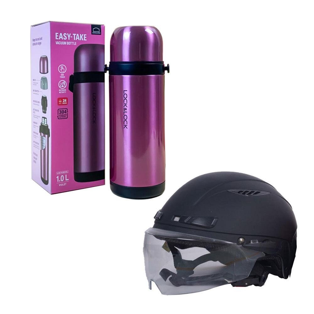 Combo Bình giữ nhiệt LocknLock LLHC1439- 1L + Nón bảo hiểm CT30K – KM