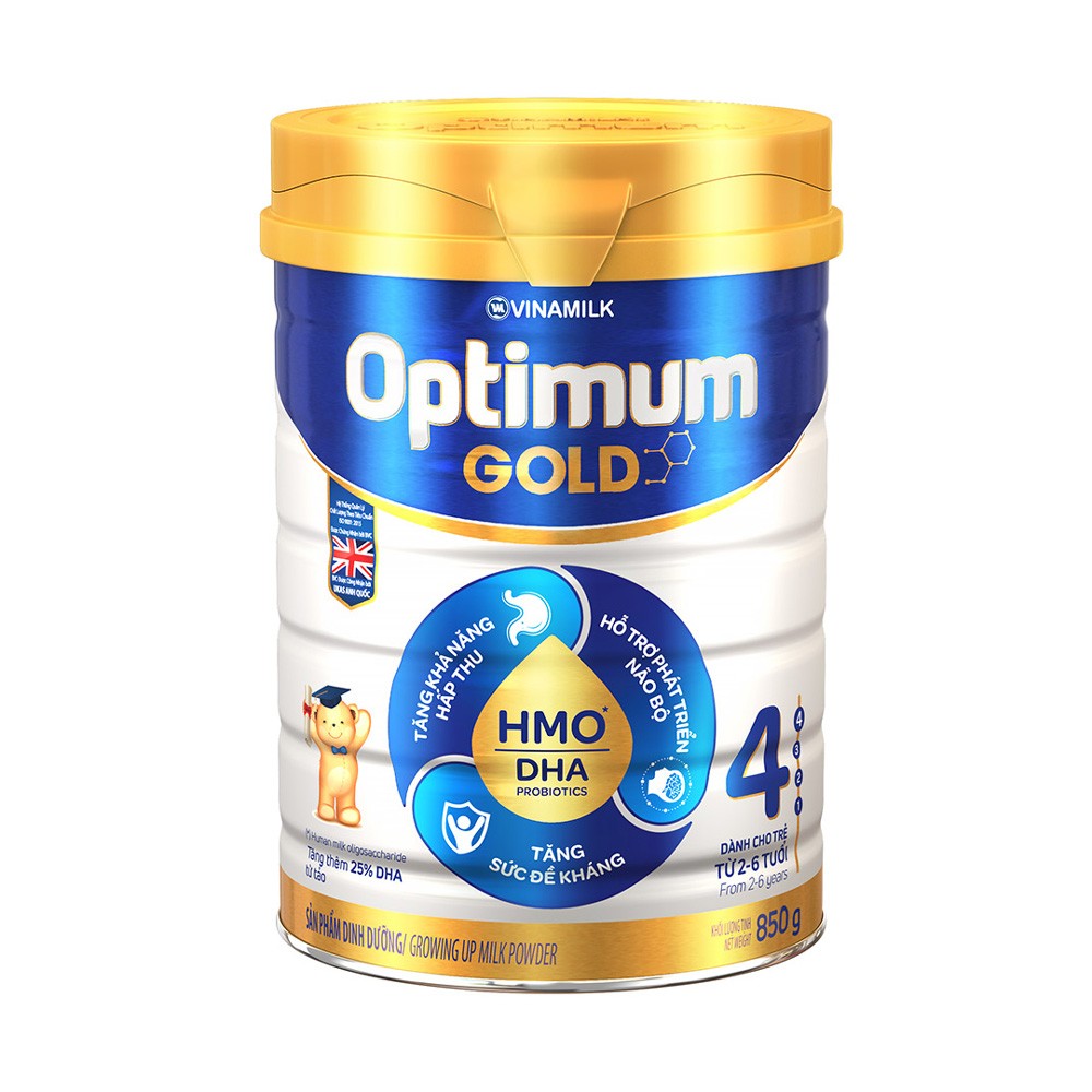 Sản phẩm dinh dưỡng Optimum Gold 4 hộp thiếc 850g